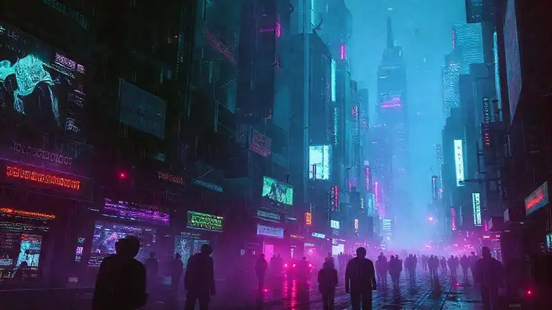 Ciudad cyberpunk: oscura