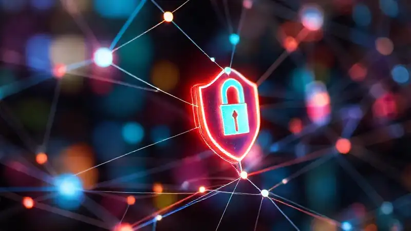 Seguridad digital con interfaz futurista