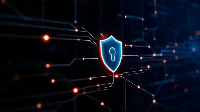 Concepto tecnológico de ciberseguridad futurista