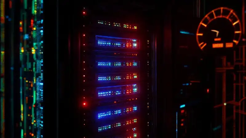 Servidor digital emite datos en la oscuridad