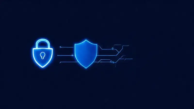 Seguridad digital: escudo VPN brillante