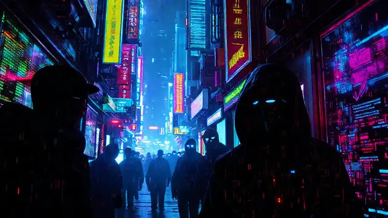 Ciudad cyberpunk: luces