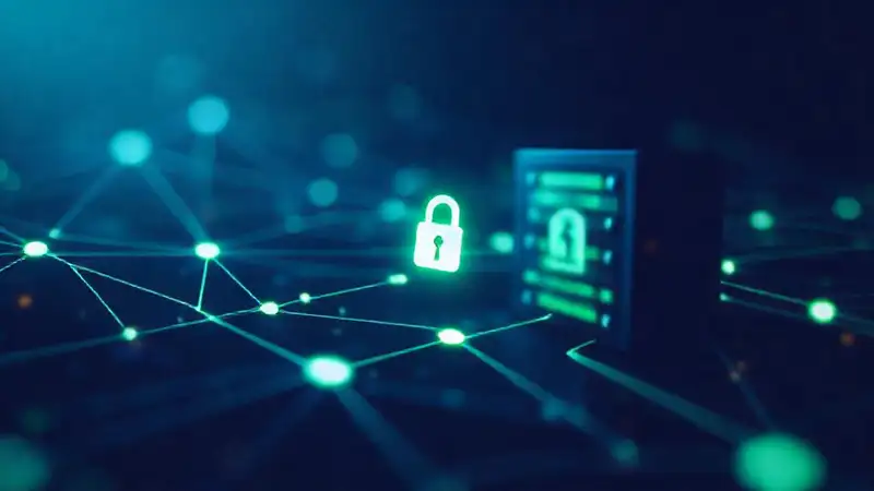 Diagrama digital seguro y minimalista