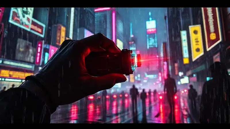 Ciudad cyberpunk oscura