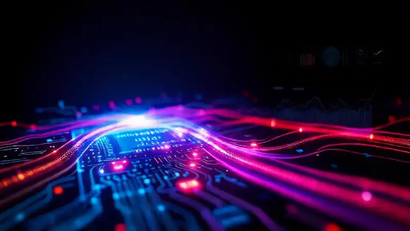 Flujos de datos modernos visualizan información profesional