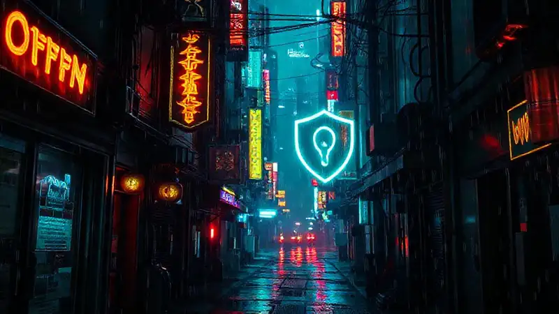 Ciudad cyberpunk digital