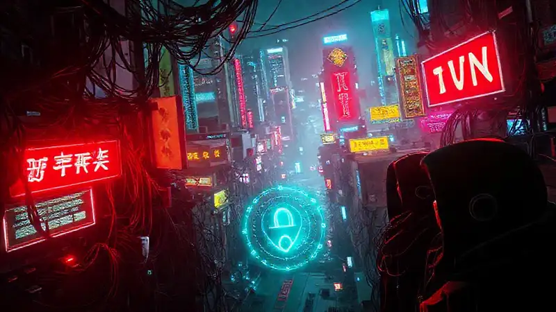 Ciudad cyberpunk digital