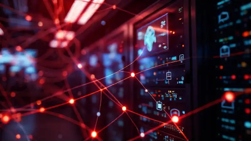 Tecnología oscura y futurista fluye