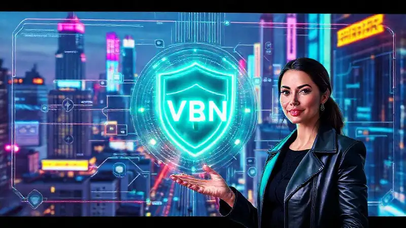 Interfaz cyberpunk futurista y digitalmente segura