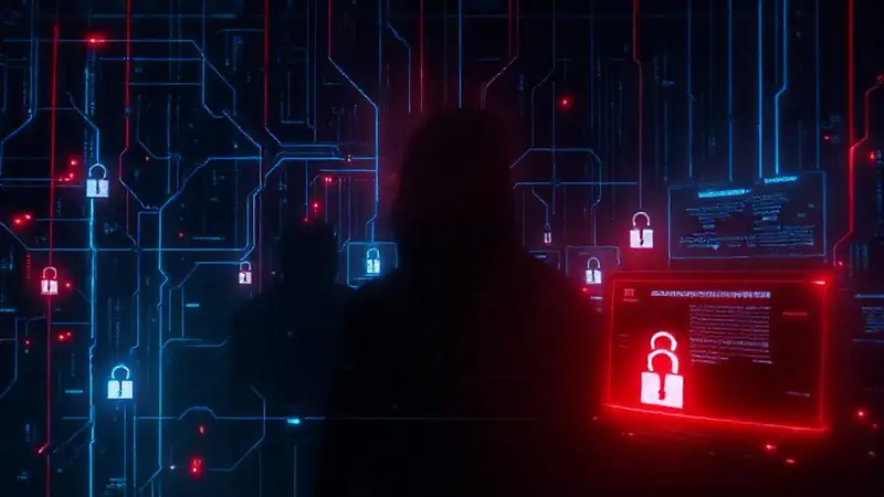 Red digital oscura y amenazante emerge