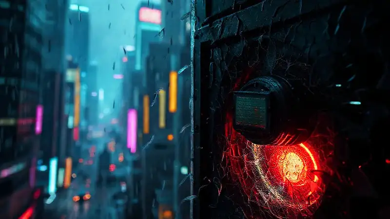 Ciudad cyberpunk oscura