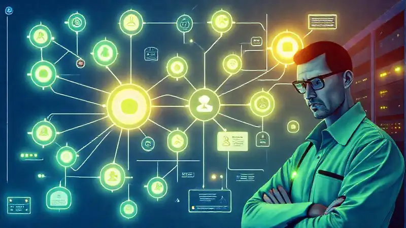 Diagrama técnico moderno, alertas de fallo