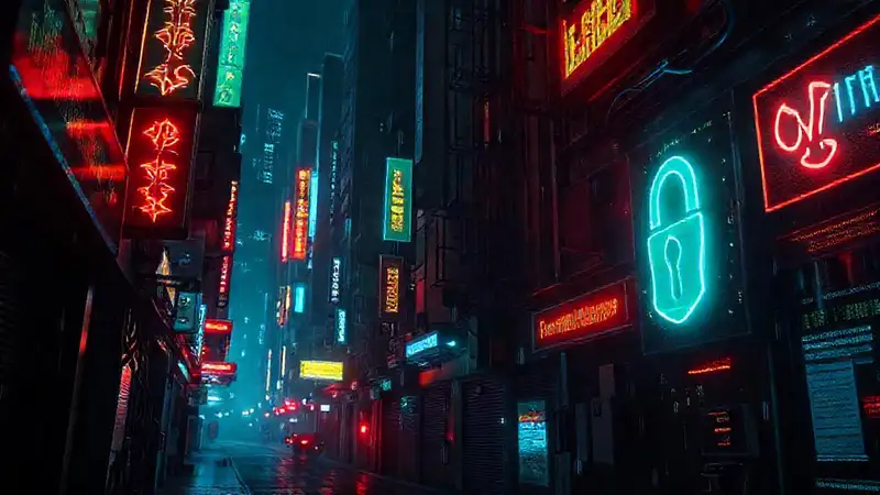 Ciudad cyberpunk digital