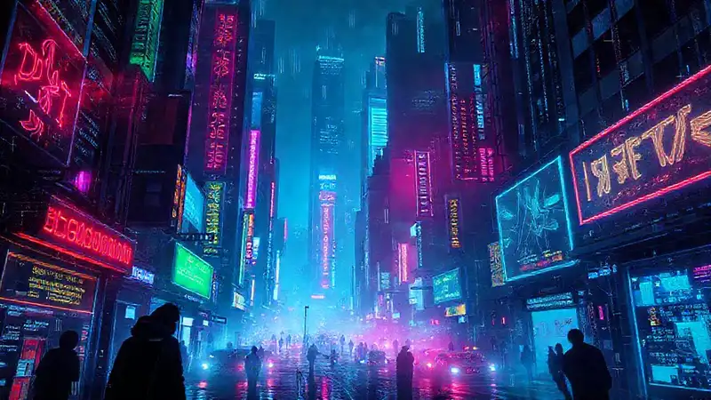 Ciudad cibernética: luces, datos y misterio