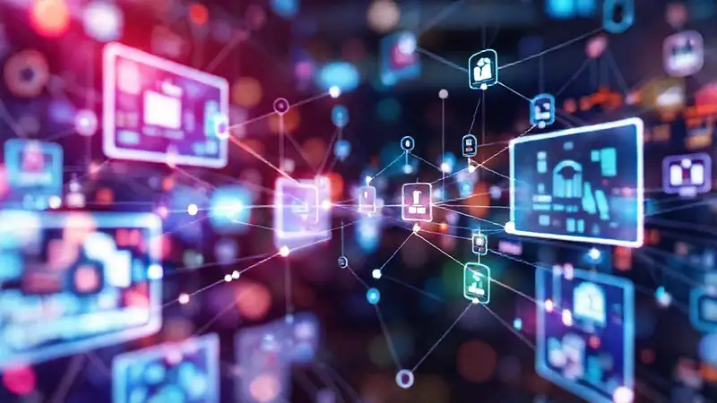 Un futuro digital vibrante y complejo