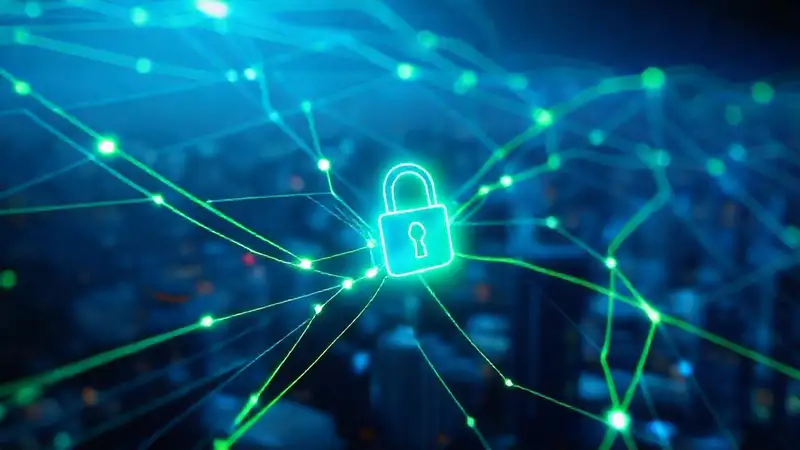 Ciudades futuristas de datos luminosos