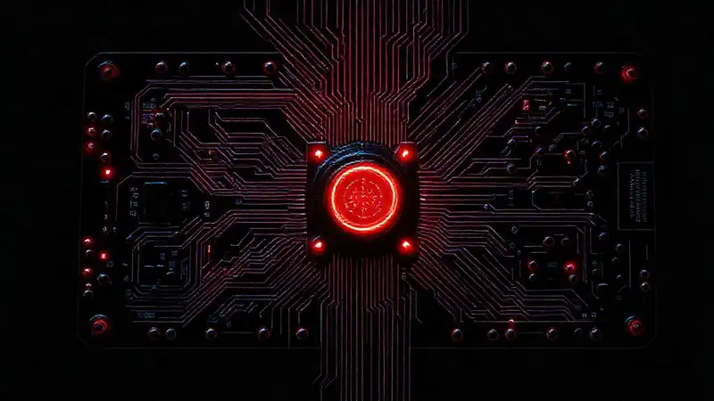 Tarjeta madre cyberpunk roja, muerte segura