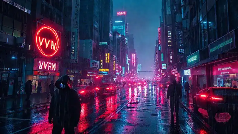 Ciudad cyberpunk digital