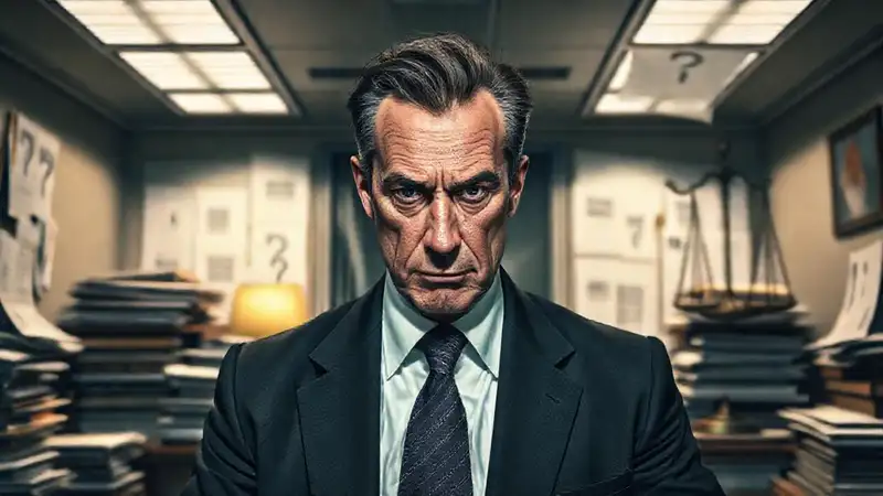 Un abogado serio enfrenta la justicia incierta
