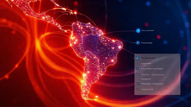 Mapa dinámico de VPN en Sudamérica