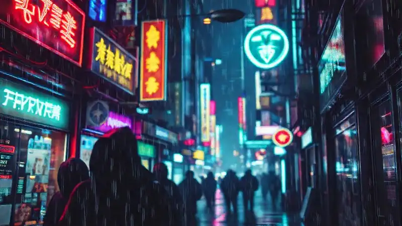 Ciudad cyberpunk: anonimato digital y misterio