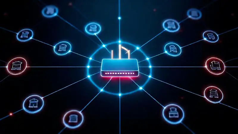 Red digital futurista con VPN