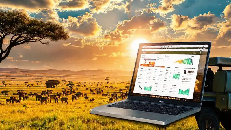 Safari tecnológico en la sabana africana