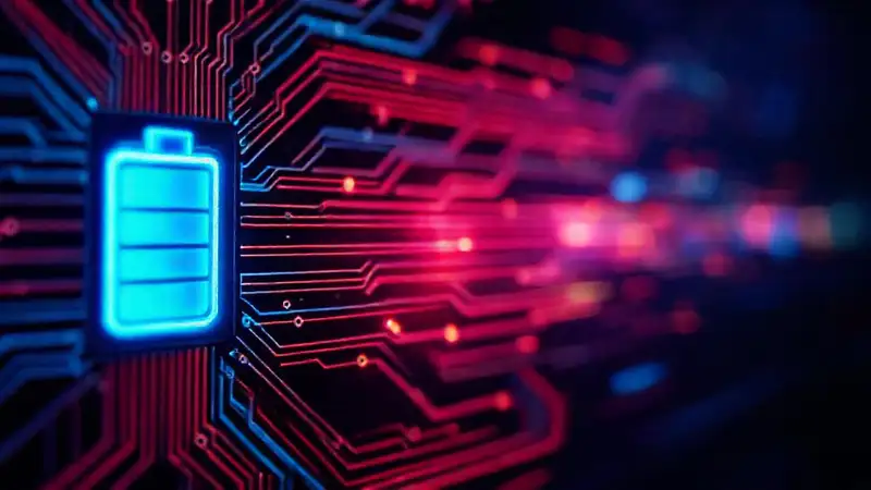 Tecnología futurista emite energía digital