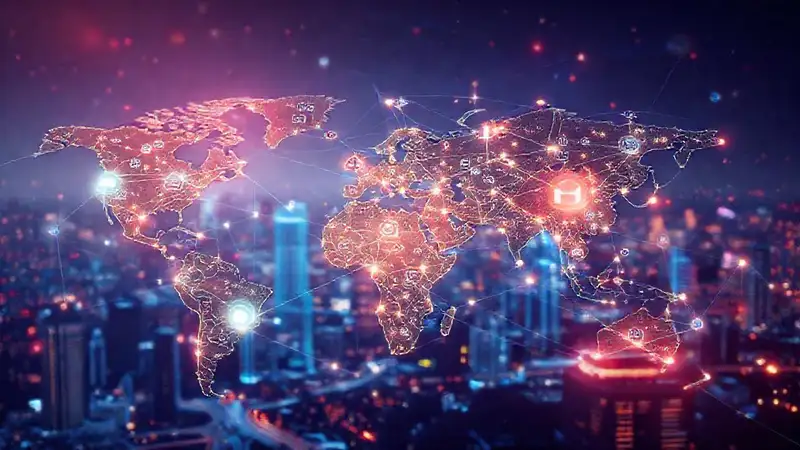 Red global digital y vibrante