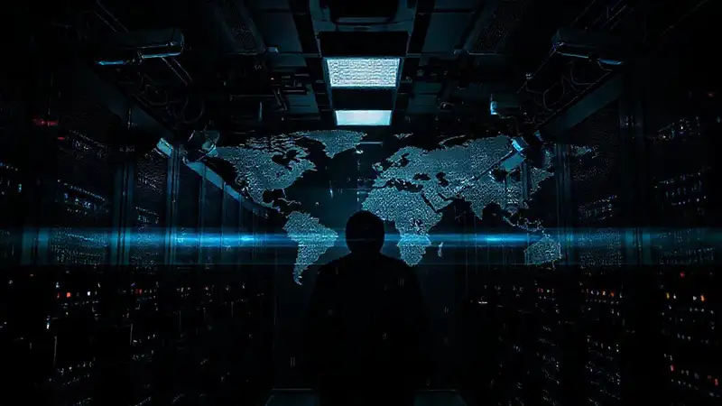 Un ambiente digital siniestro y secreto